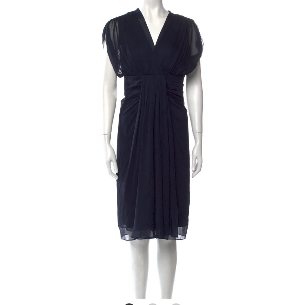 EUC Diane Von Furstenberg 100% silk navy dress, size 6
